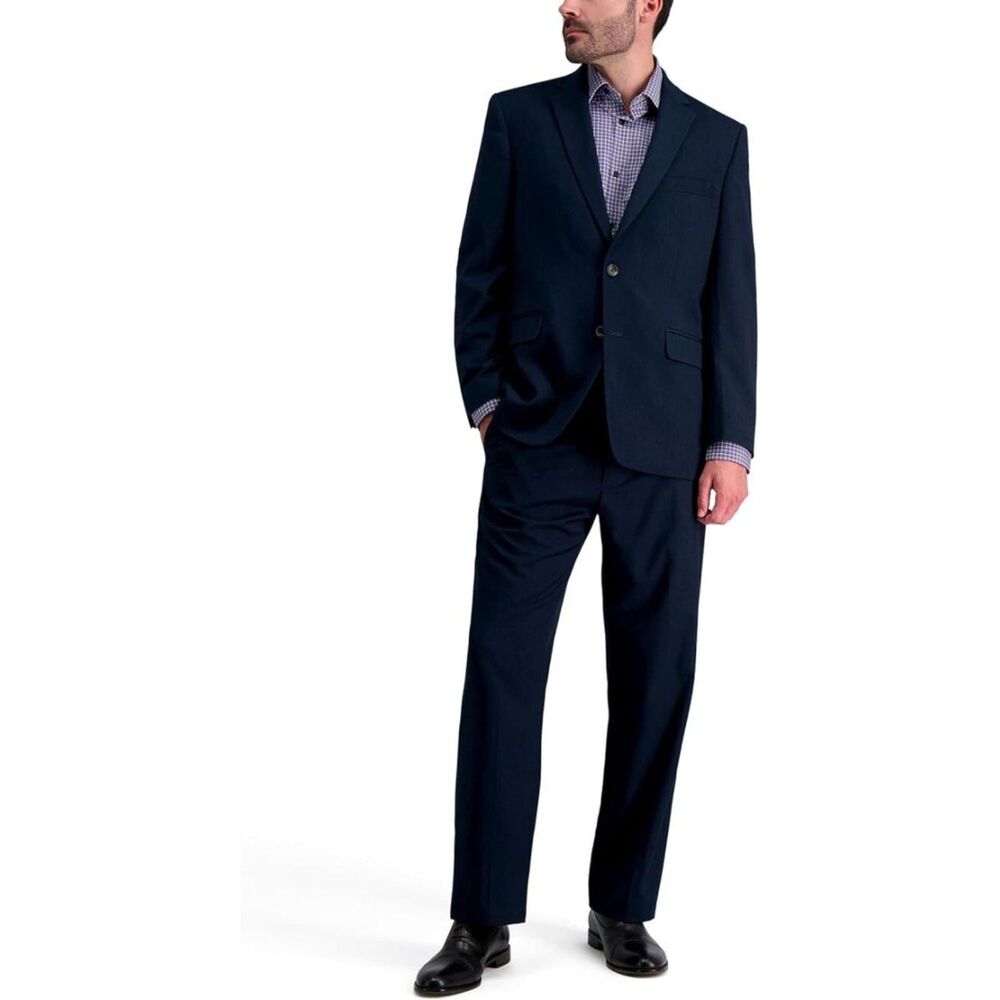 Haggar Men's Premium Stretch Classic Fit Subtle Pattern Suit‎ Jacket, 44 R